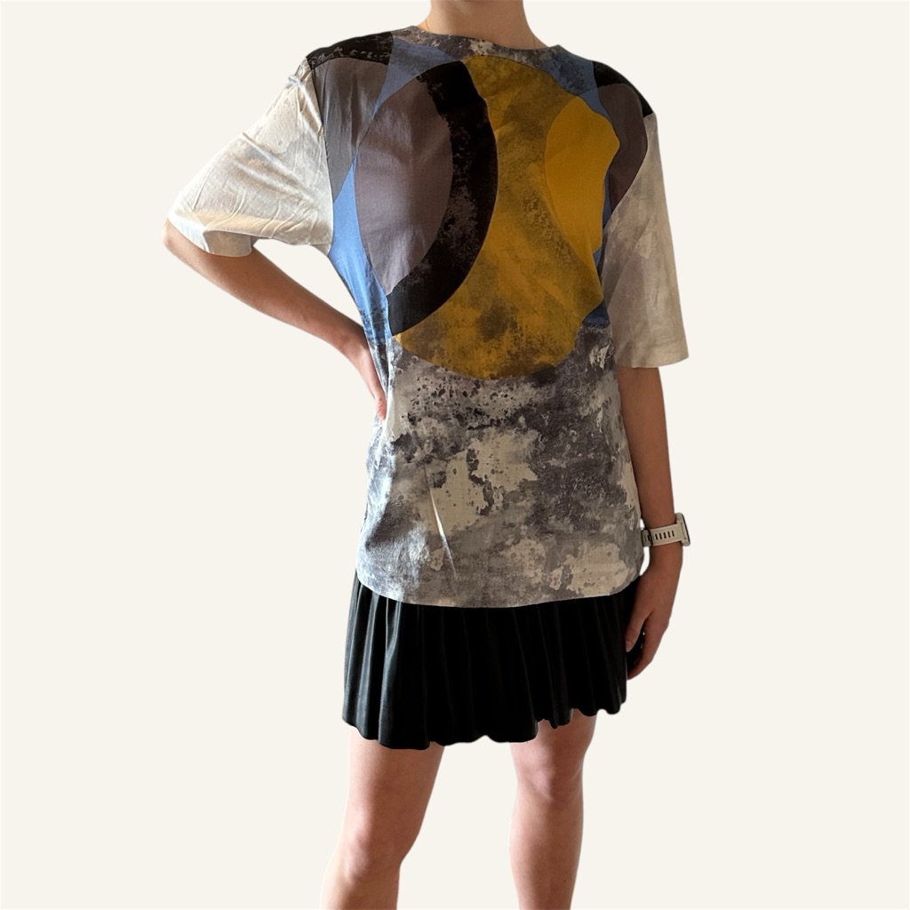Marni Cotton Abstract Print Blouse